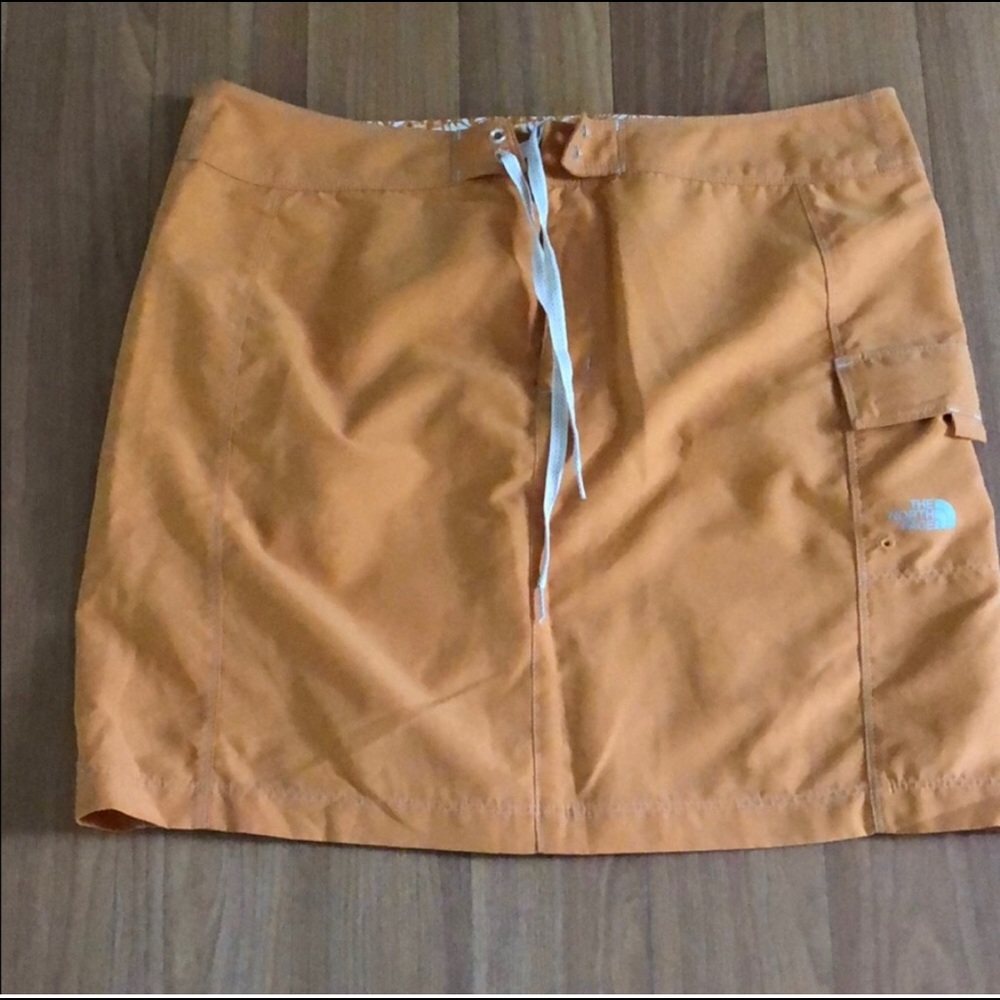 North Face Orange Tie Mini Skirt